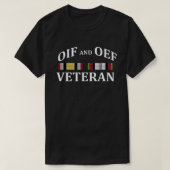 OIFおよびOEF退役軍人退役軍人の日 Tシャツ (デザイン正面)