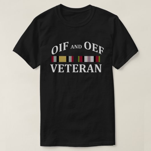 OIFおよびOEF退役軍人退役軍人の日 Tシャツ (デザイン正面)