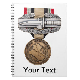 OIFの戦闘の行為のバッジ ノートブック