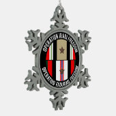 OIF - OEF 1つ星 スノーフレークピューターオーナメント (左)