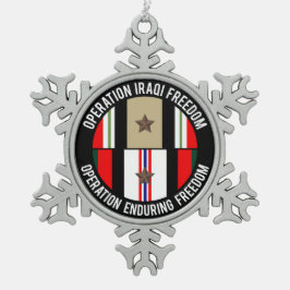 OIF - OEF 1つ星 スノーフレークピューターオーナメント
