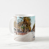 Oil paint. Imitation. Illustration. Broad street a コーヒーマグカップ (正面左)