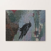 Oil Paint Raven – Moody Corvid Gothic ジグソーパズル (横)