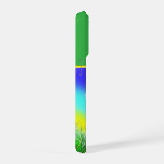 Oil Painted Dandelion Weed Clock, iPhoneケース (右側面)