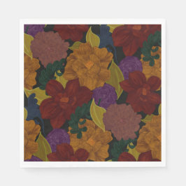 Oil Painted Flowers スタンダードランチョンナプキン