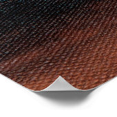  oil painting of beautiful purple sunset over ocea ポスター (角)