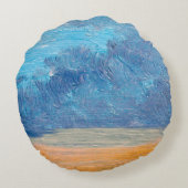 Oil paintings landscape. Fine art. abstract,art,ba ラウンドクッション (裏面)