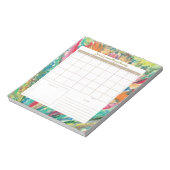 oil pastel Botanical Daily Planner/Calendar Pad ノートパッド (回転)