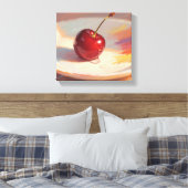 Oil pastel cherry キャンバスプリント (インサイチュ (寝室))