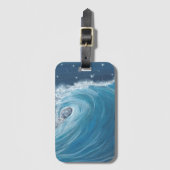 Oil pastel wave for phone case ラゲッジタグ (正面縦)