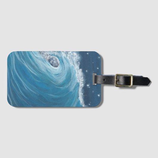 Oil pastel wave for phone case ラゲッジタグ (正面横)