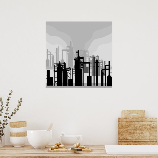 Oil Refinery Environment Poster ポスター (キッチン)