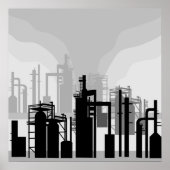 Oil Refinery Environment Poster ポスター (正面)
