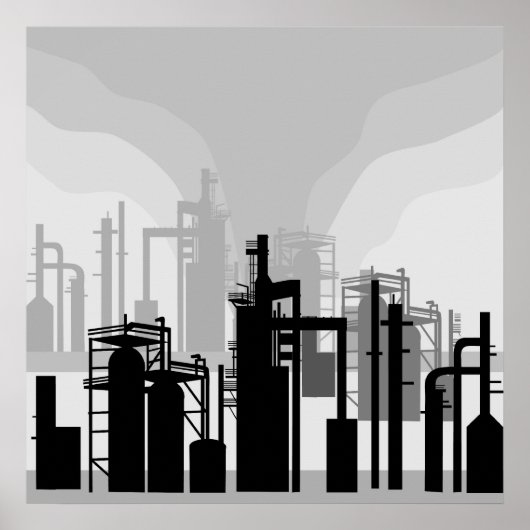 Oil Refinery Environment Poster ポスター (正面)