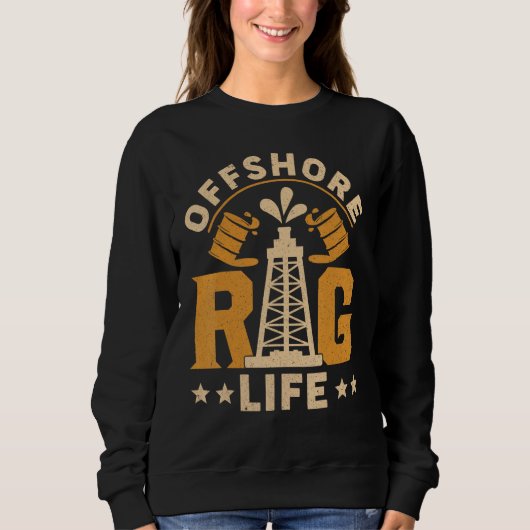Oilfield Worker Drilling Roughneck Offshore Rig Li スウェットシャツ (正面)