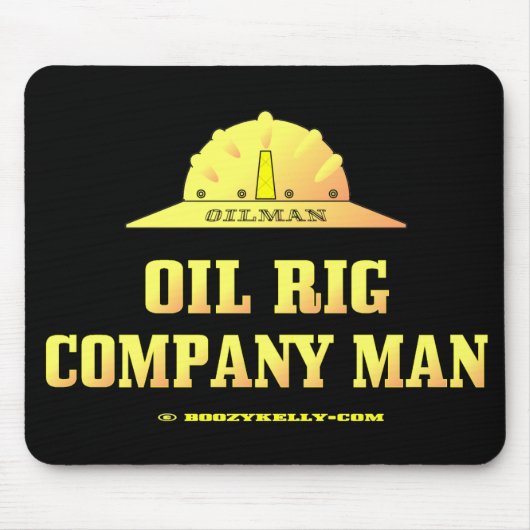 Oilman、Oil Rig Companyのサラリーマン、訓練、ガス、金ゴールド マウスパッド (正面)
