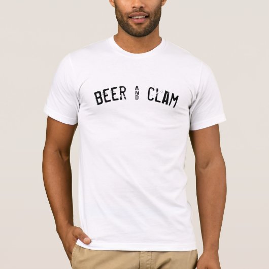 OILO Mens Tシャツビール&クラム Tシャツ (正面)
