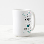 Oils Are My Love Language Coffee Mug Teal/green コーヒーマグカップ (正面右)