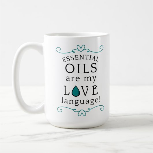 Oils Are My Love Language Coffee Mug Teal/green コーヒーマグカップ (左)