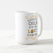 Oils Are My Love Language Coffee Mug Yellow/Gold コーヒーマグカップ (正面右)