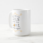 Oils Are My Love Language Coffee Mug Yellow/Gold コーヒーマグカップ (正面左)