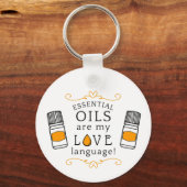 Oils Are My Love Language Key Chain Gold/Yellow キーホルダー (裏面)