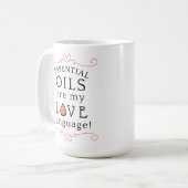 Oils Are My Love Language Mug Coral/Pink コーヒーマグカップ (正面左)