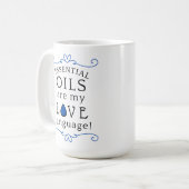 Oils Are My Love Language Mug Navy/Blue コーヒーマグカップ (正面左)