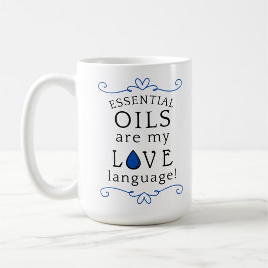 Oils Are My Love Language Mug Navy/Blue コーヒーマグカップ (左)