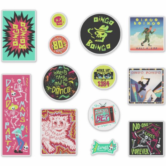 Oingo Boingo 12 sticker set シール (正面)
