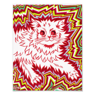 Oingo Boingo psychedelic cat print フォトプリント