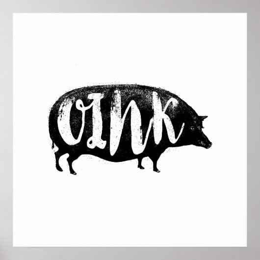 OINKおもしろいヴィンテージ ポスター (正面)