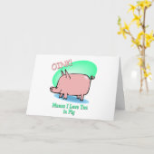 Oinkは私があなたを愛していることを意味 カード (黄色い花)