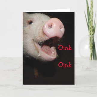 Oinkは、私はあなたを愛していることを意味する、豚の母の日のカード カード