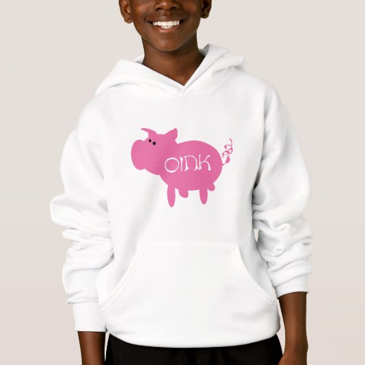 OinkピンクのブタのTシャツおよびギフト (正面)
