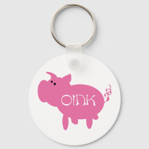 OinkピンクのブタのTシャツおよびギフト キーホルダー