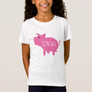 OinkピンクのブタのTシャツおよびギフト Tシャツ