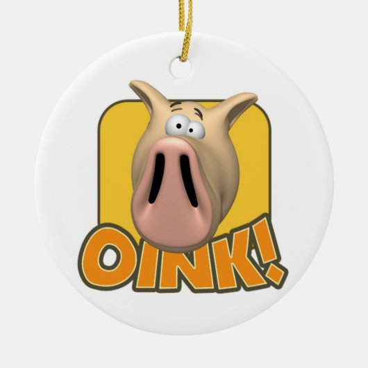 Oink セラミックオーナメント (正面)