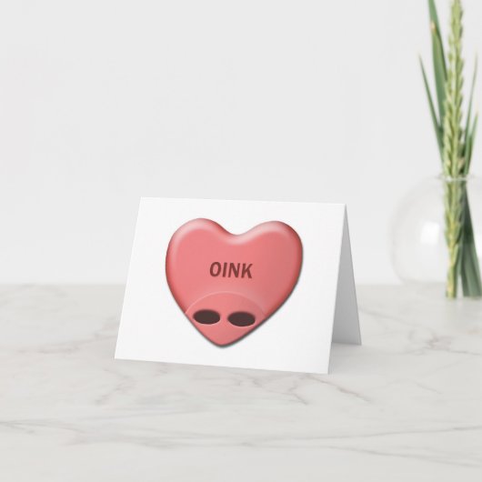 "OINK"バレンタインカード シーズンカード (正面)