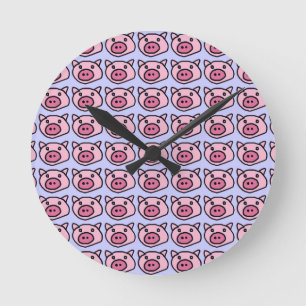 oink。 ブタ ラウンド壁時計