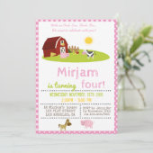 OINK、BAA、CLUCK、FARM BIRTHDAY PARTYモーで 招待状 (スタンド正面)