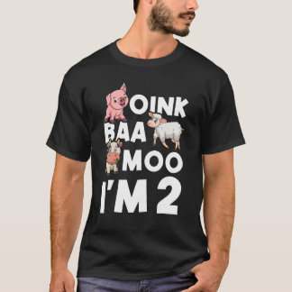 Oink Baa I モー'm 2 Children's Child誕生日誕生 Tシャツ