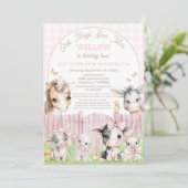 Oink Baa Moo Birthday Invitation 招待状 (スタンド正面)