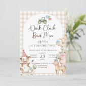 Oink Baa Moo Turning Two Birthday Invitation Edita 招待状 (スタンド正面)