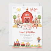 Oink Baa Quack Moo Farm Animals Birthday 招待状 (正面)