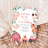 Oink Baa Quack Moo Farm Animals Birthday 招待状