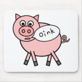 Oink Oinkブタ マウスパッド (正面)