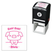 Oink Oink、かわいい子豚、女の子の名前 セルフインキングスタンプ (インサイチュ)