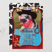 Oink Oink – 豚招待状 招待状 (正面/裏面)