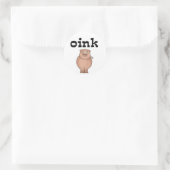 Oink Pig Tシャツ&ギフト ラウンドシール (バッグ)